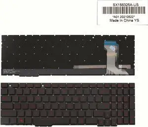 US Keyboard for Asus ROG GL753 GL753v GL753ve GL753vd BLACK Red Printin Backlit