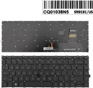 US Keyboard for HP EliteBook 840 g7 BLACK Without FRAME with point 6037B0161801