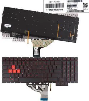 UK Keyboard for HP Omen 15 ce 15 ce000 15 ce020ca 15 CE010CA 15 CE0US Black