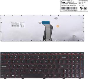 US Keyboard for Lenovo Ideapad Y500 Black Frame Black ReDE T4B8 TC 25207342