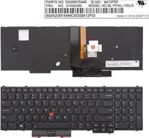 US Keyboard for Lenovo ThinkPad P50 P70 Black Backlit With Point Stick 9A12EPF