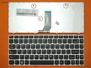 US Keyboard for LENOVO Z380 Z480 Z485 G480 G485 WHITE FRAME BLACK