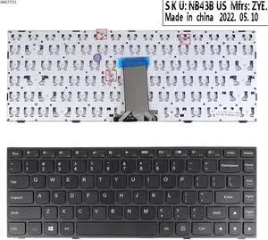 US Keyboard for LENOVO G40-70 Flex 2 14 BLACK FRAME BLACK Without Foil