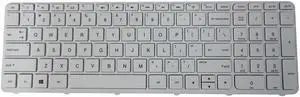 White color  Keyboard for HP Pavilion 15-E 15T-E 15Z-E Laptops - Replace part number  720597-001