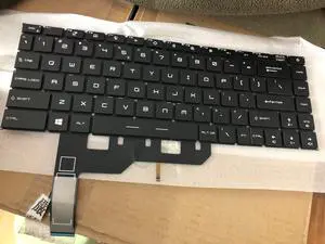 US Keyboard For MSI Prestige 14 10th P14 P15 V190622 Black color1 UI English with backlit light