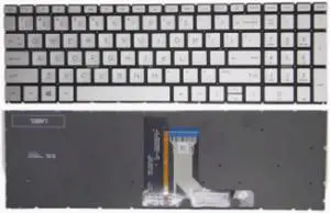 Backlit Silver color Keyboard For HP Pavilion 15-EH 15Z-EH 15-EG 15T-EG Laptops