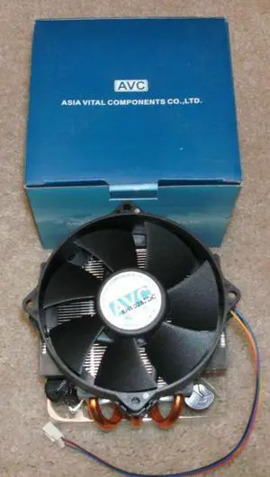 NEW! AVC CPU Cooling Fan & Heatsink Socket T / LGA775. 3 1/2" fan.  6H10287DC