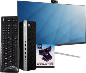 HP ProDesk 600 G3 PC Desktop Computer, Intel i5-7500 3.4GHz, 16GB RAM, 2TB HDD, Windows 10 Pro, 23.6" Full HD LED Monitor, 1080p Periphio Webcam, Wireless Keyboard and Mouse, 16GB Flash Drive, WiFi