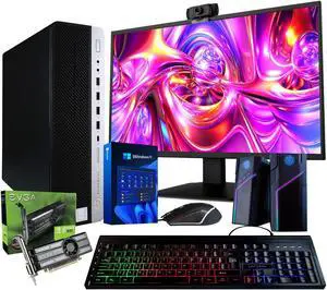 HP Prebuilt Gaming Desktop Computer | Core i7 + GeForce GT 1030 2GB GPU | 1080p Gaming PC | 16GB DDR4 RAM | 500GB SSD   | Wi-Fi 5G + Bluetooth | Windows 11 Pro
