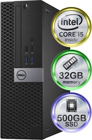 Dell Optiplex 7040 Desktop Computer | Quad Intel i5 (3.2) | 32GB DDR3 RAM | 500GB SSD Solid State | Windows 10 Professional  | Home or Office PC