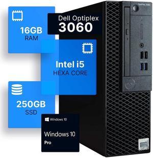 Dell Optiplex 3060 Desktop Computer | Intel i5-8500 (3.2) | 16GB DDR4 RAM | 250GB SSD Solid State | Windows 10 Professional  | Home or Office PC