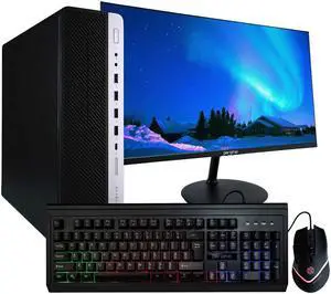 HP EliteDesk 800G4 Desktop Computer | Intel i5-8500 (3.2) | 16GB DDR4 RAM | 1TB SSD Solid State | Windows 11 Professional | New 24in LCD Monitor | Home or Office PC