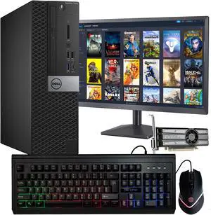 Dell Prebuilt Gaming Desktop Computer | Intel i5 + GeForce GT 1030 2GB GPU | 1080p Gaming PC | 16GB DDR4 RAM | 1TB SSD   | Internal Wi-Fi 6 PCIe Adapter | Windows 10 Pro | 22in LCD Monitor