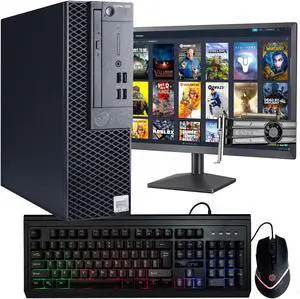 Dell Prebuilt Gaming Desktop Computer | Intel i7 + GeForce GT 1030 2GB GPU | 1080p Gaming PC | 16GB DDR4 RAM | 1TB SSD   | Internal Wi-Fi 6 PCIe Adapter | Windows 11 Pro | 22in LCD Monitor