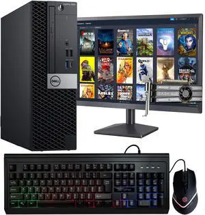 Dell Prebuilt Gaming Desktop Computer | Intel i5 + GeForce GT 1030 2GB GPU | 1080p Gaming PC | 16GB DDR4 RAM | 1TB SSD   | Internal Wi-Fi 6 PCIe Adapter | Windows 11 Pro | 22in LCD Monitor