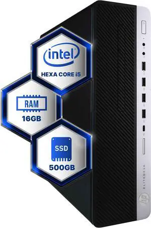 HP EliteDesk 800G4 Desktop Computer | Intel i5-8500 (3.2) | 16GB DDR4 RAM | 500GB SSD Solid State | Windows 11 Professional  | Home or Office PC