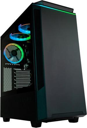 H.E. QB Gaming Desktop PC- AMD Ryzen 7 5000 Series 5700G 8-Core, 3.8 GHz  .16-Thread CPU ,16GB DDR4 3200 RAM with 240mm Liquid Cooler 500GB SSD