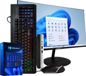 HP ProDesk 400G4 - Windows 11 Desktop Computer | Intel i5-8500T Six Core (4.3GHz Turbo) | 16GB DDR4 RAM | 500GB SSD + 1TB HDD | WiFi + Bluetooth | RGB Mouse + Keyboard | 24" 1080p Monitor