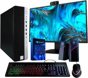 HP EliteDesk 800G4 Desktop Computer | Hexa Core Intel i7 (3.4) | 16GB DDR4 RAM | 500GB SSD| Windows 11 Professional |  22in LCD Monitor | Home or Office PC