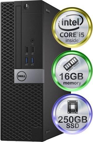 Dell Optiplex 7040 Desktop Computer | Quad Intel i5 (3.2) | 16GB DDR3 RAM | 250GB SSD Solid State | Windows 10 Professional  | Home or Office PC