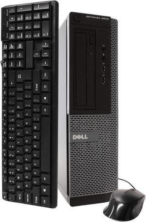 Dell Optiplex 3010 Desktop Computer Intel Core i5 3470 8GB RAM 500GB DVD Windows 10 Home PC, Free keyboard and Mouse, WiFi Adapter, Black