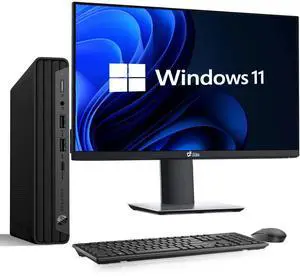 HP EliteDesk 800 G6 Tiny Desktop Mini PC Intel Hexa Core i5-10500T 10th Gen. Processor up to 3.80 GHz, 32GB DDR4 Ram, 1TB SSD,24 Inch Monitor, Wireless Keyboard & Mouse, Built-in Wi-Fi, Windows 11 Pro