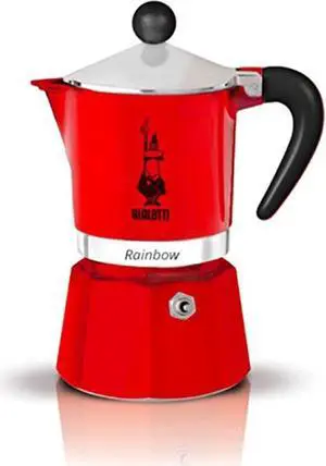 Bialetti Rainbow - Stove Top Espresso Coffee Maker - Red - 3 Cup Bialetti Rainbow - Stove Top Espresso Coffee Maker - Red - 3 Cup