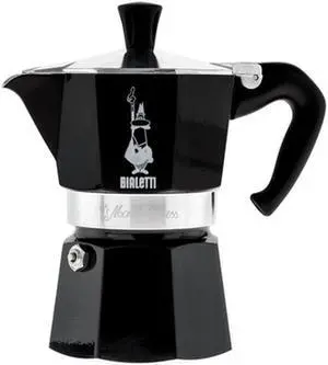 Bialetti Moka Express - Stovetop Espresso Maker - Aluminium - Black - 3 Cups