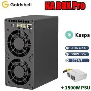Goldshell KA Box pro 1.6T 600w Kaspa KAS Miner Asic Miner Preorder + 1500W PSU