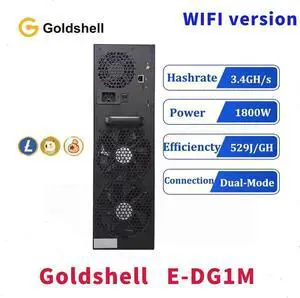 New Goldshell E-DG1M DOGE LTC Miner 3.4Gh/s Scrypt Algorithm Echo Miner with PSU