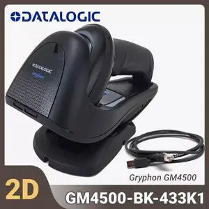 Datalogic GM4500-BK-433K1 2D Wireless Handheld Cordless Rugged Barcode Scanner