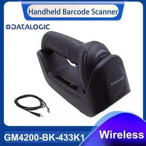 Datalogic Gryphon GM4200 Wireless Handheld 1D Barcode Scanner, w Cradle & Cable