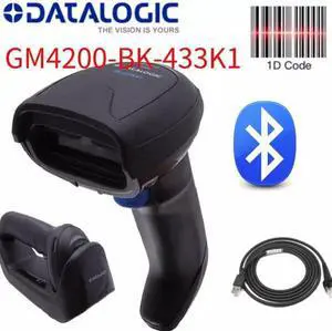 Datalogic Gryphon GM4200-BK-433K1 Wireless 1D Barcode Scanner USB Kit Black