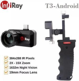 InfiRay T3 Infrared Sensors Thermal Camera Night Vision Monocular for Andriod  (T3+holder)