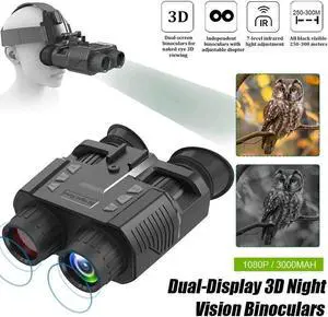 3D Night Vision Goggles Head Mounted Binoculars Infrared Outdoor for Hunt US