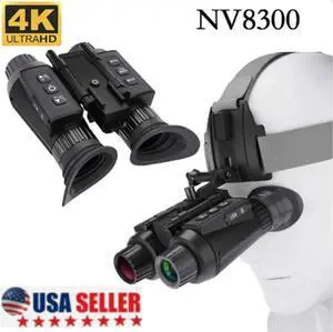NV8300 Infrared Night Vision Binoculars 4K UHD 3D Goggles 8X Digital Zoom 300M