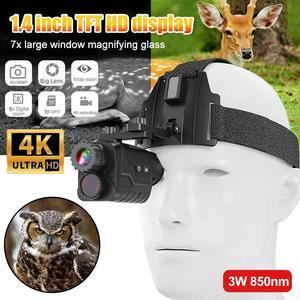 NV8260 Head Mount 4K Monocular Device 400M Infrared Night Vision Hunting Camera