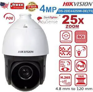DS-2DE4425IW-DE T5 25X Zoom 4MP PTZ IP Camera DarkFighter IR100m PoE