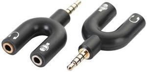 1Pcs 3.5mm Stereo Male to Dual Female Adapter Mic Jack Audio Splitter For iPhone 5S 6 7 6S 5 S iPod Huawei Headphone Microphone AUX