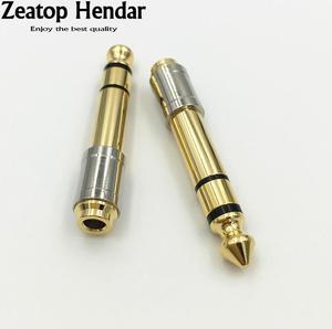 50Pcs Mini Type 6.5mm Male Plug to 3.5mm Female Jack Stereo Headphone Audio Adapter TRS Connector