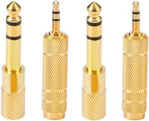 Headphone Adapter 6.35 mm (1/ 4 Inch) Male to 3.5 mm Female Stereo Adapter Plus 3.5 mm Stereo Male to 6.35 mm (1/ 4 Inch) Stereo