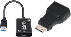 Wholesale Mini HDMI Male To HDMI Female Adapter Converter & HDMI Video Audio Capture Card 1080P 30Fps