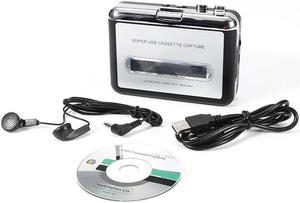 USB Cassette Capture Radio Player Portable USB Cassette Tape to MP3 Converter Capture Audio Music Player Tape Cassette Recorder