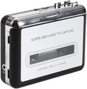 USB Cassette Capture Radio Player Portable USB Cassette Tape to MP3 Converter Capture Audio Music Player Tape Cassette Recorder