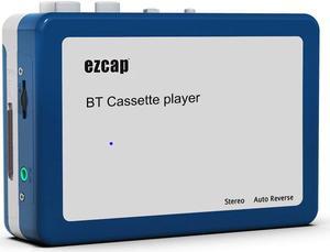 EZCAP 215 Portable BT Cassette Player BT 4.2 Tape Player Auto Reverse Audio Tape with Earphones Cassette Player