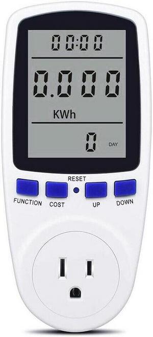 Digital Power Meter US Plug LCD Power Saving Energy Monitor Watt Amp Volt KWh Meter Electricity Analyzer
