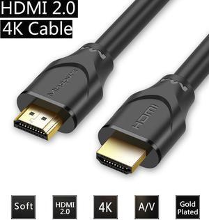 4K HDMI2.0 Male to Male Cable, Support 4K@60Hz, ARC, HDR, 18Gbps, 3D, Ethernet, Ultra High Speed 1.5M HDMI Cable, Compatible with TV, Blu-Ray, Projector, Soundbar, Sky, PC, Laptop 4.9 ft.