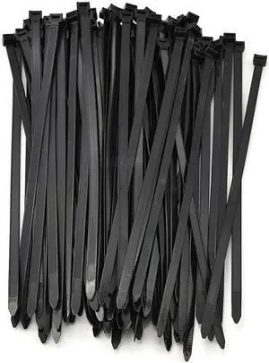 TIEG3X100 Cable Zip Ties,100 Pieces 4 Inch Ultra Strong Plastic Self-Locking Wire Ties with 18LBS Tensile Strength Nylon Tie Wraps -Black