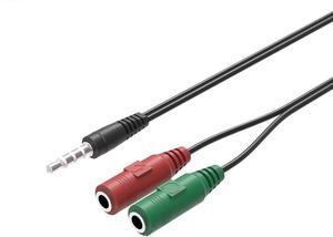 1Pcs 3.5mm Headphone Audio Splitter 1 Male to 2 Female Audio Adapter Cable for Headset Smartphone Laptop Tablet