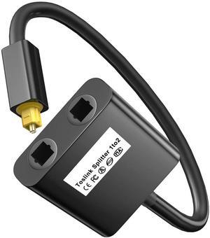1Pcs Digital Optical Splitter Audio 2 Way SPDIF Toslink Splitter 1 input 2 Output Optical Splitter adapter Speakers TV PS4 DVD